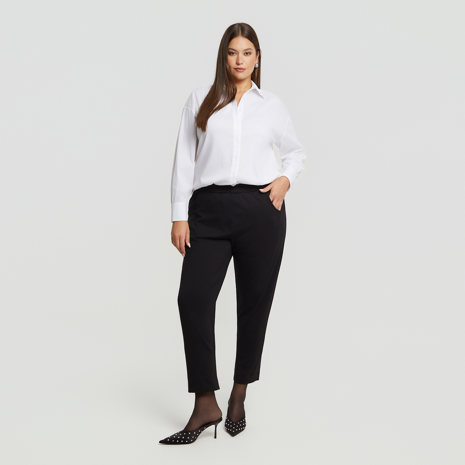 MAT FASHION Παντελόνι cigarette βισκόζη