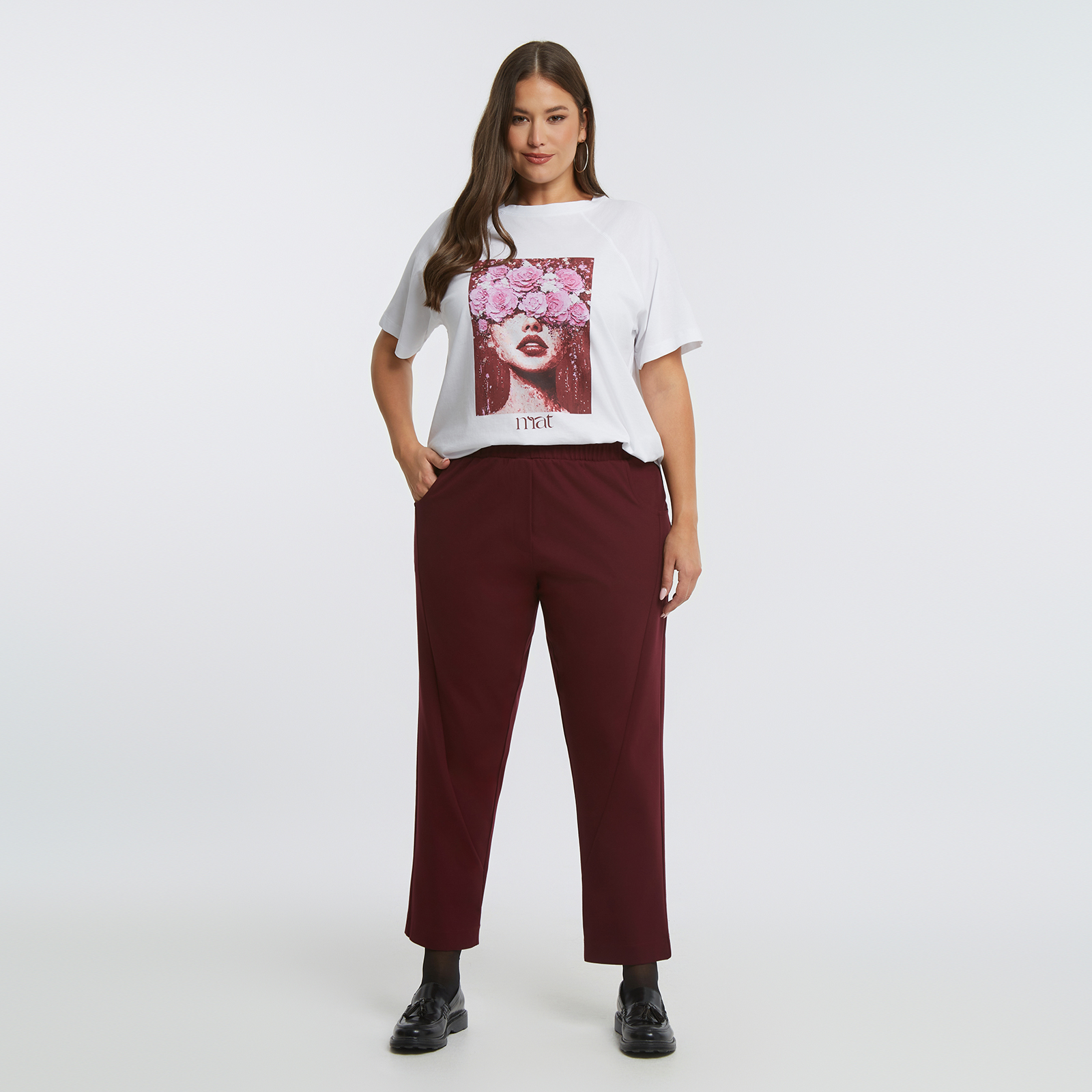 Tailored viscose-blend cigarette pants