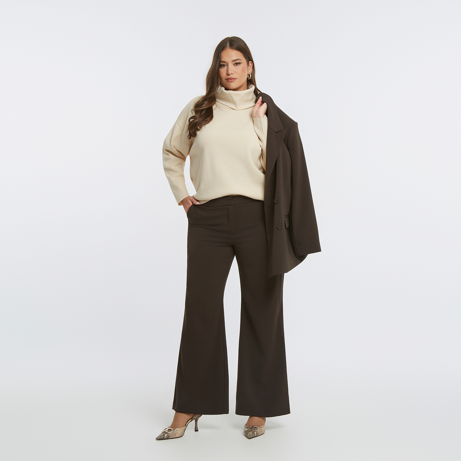 MAT FASHION Wide-leg παντελόνι