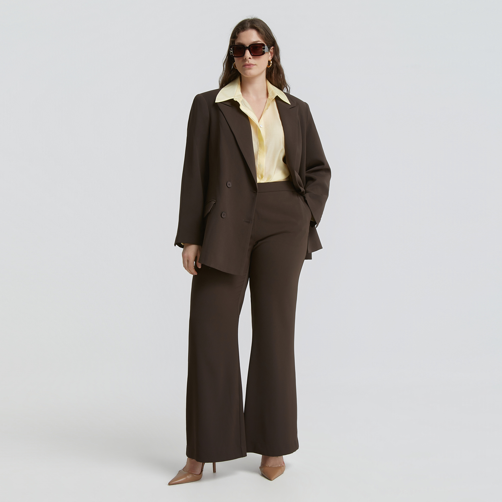 Tailored wide-leg trousers