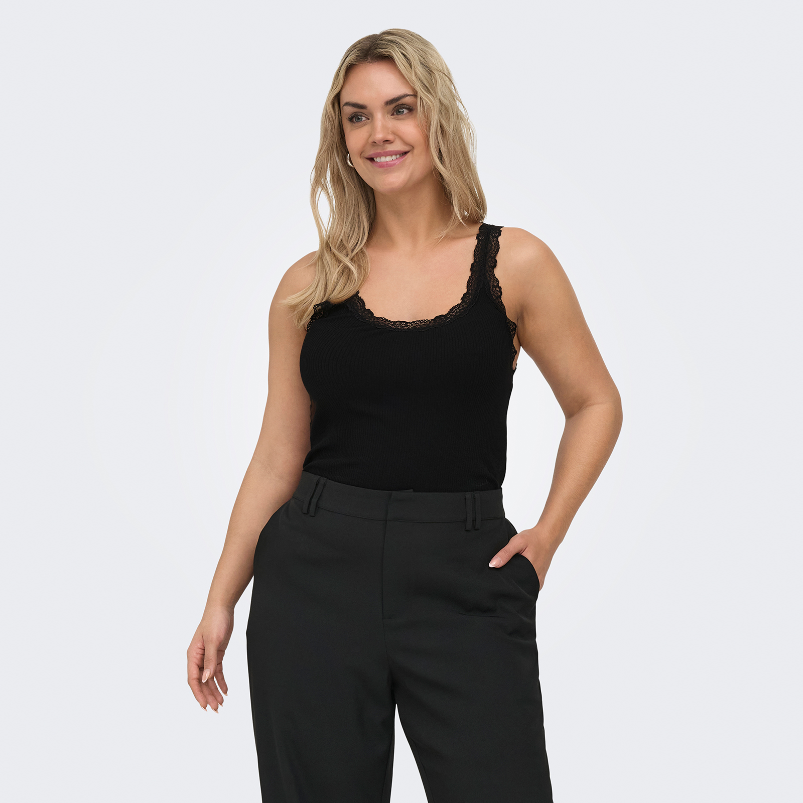 ONLY CARMAKOMA Τοπ Carsara με δαντέλα