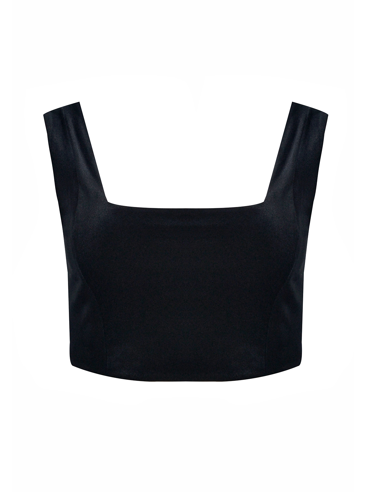 Βελούδινο κροπ τοπ με τετράγωνη λαιμόκοψη φωτογραφία