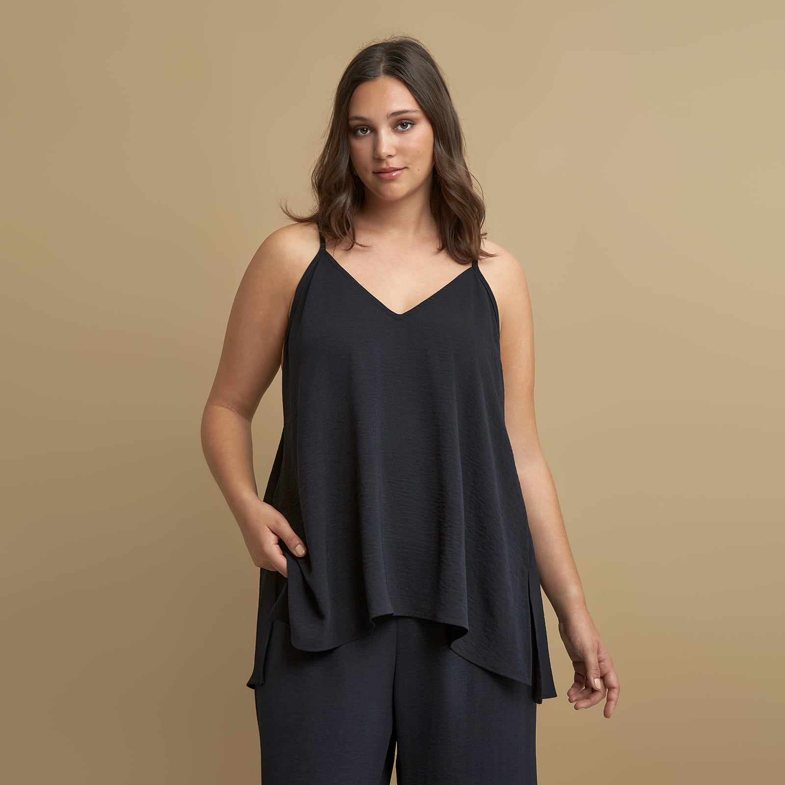 Airwashed crepe essential cami top