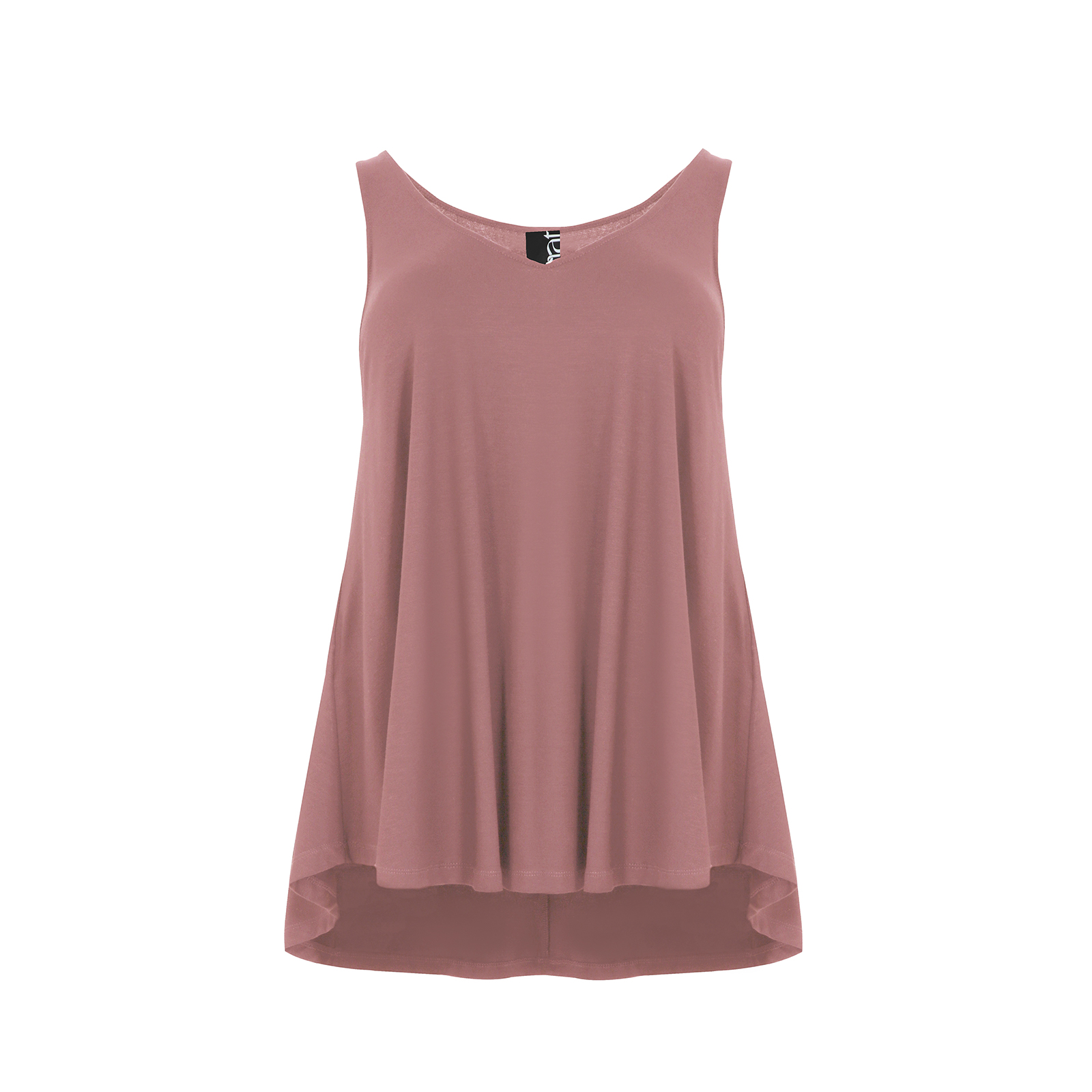 Viscose curve hem V top