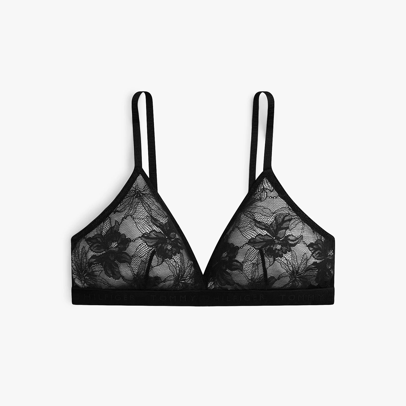 Repeat Logo Floral Lace Triangle Bra