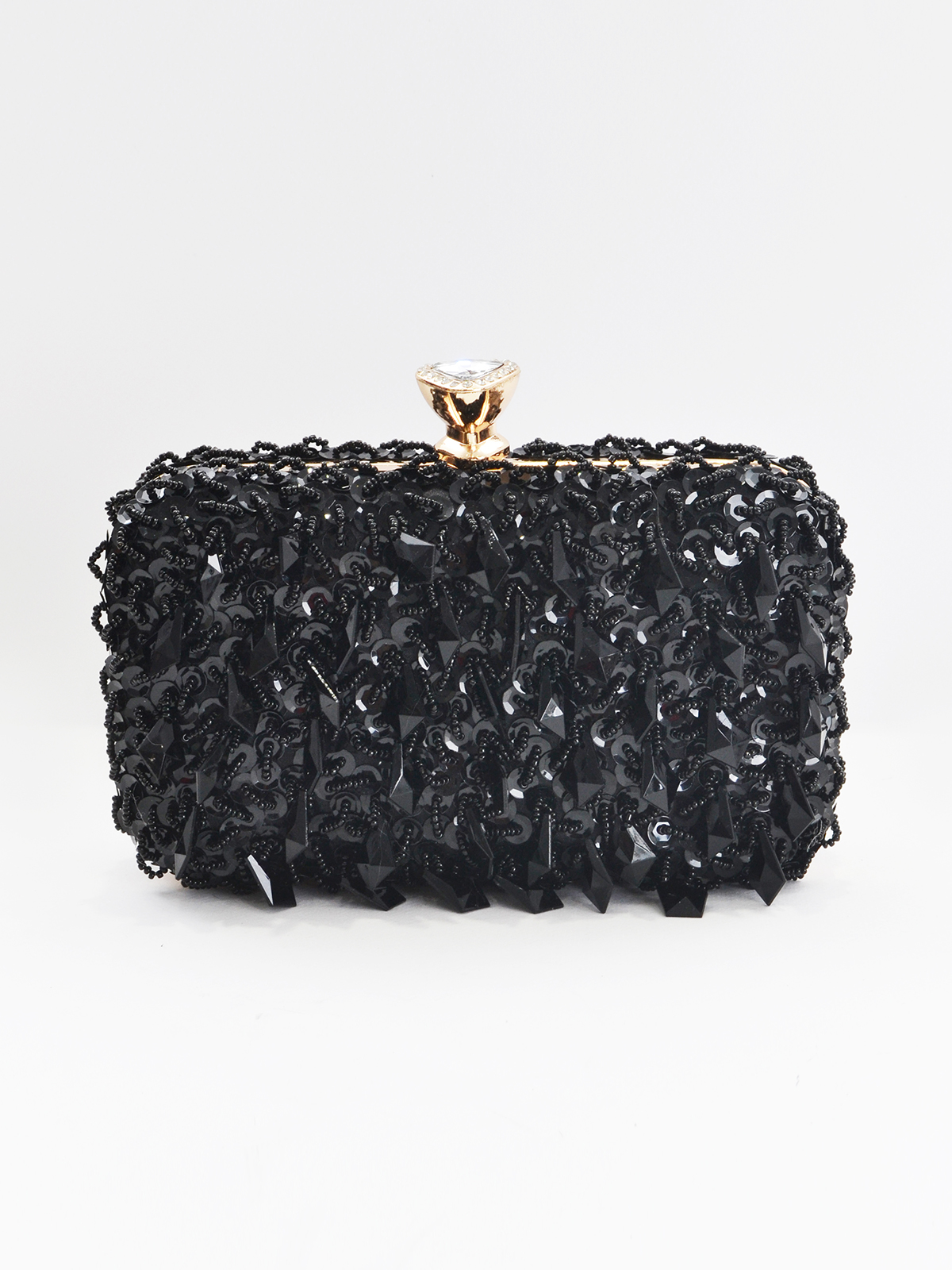 Τσάντα φάκελος με χάντρες & κούμπωμα με κόσμημα φωτογραφία