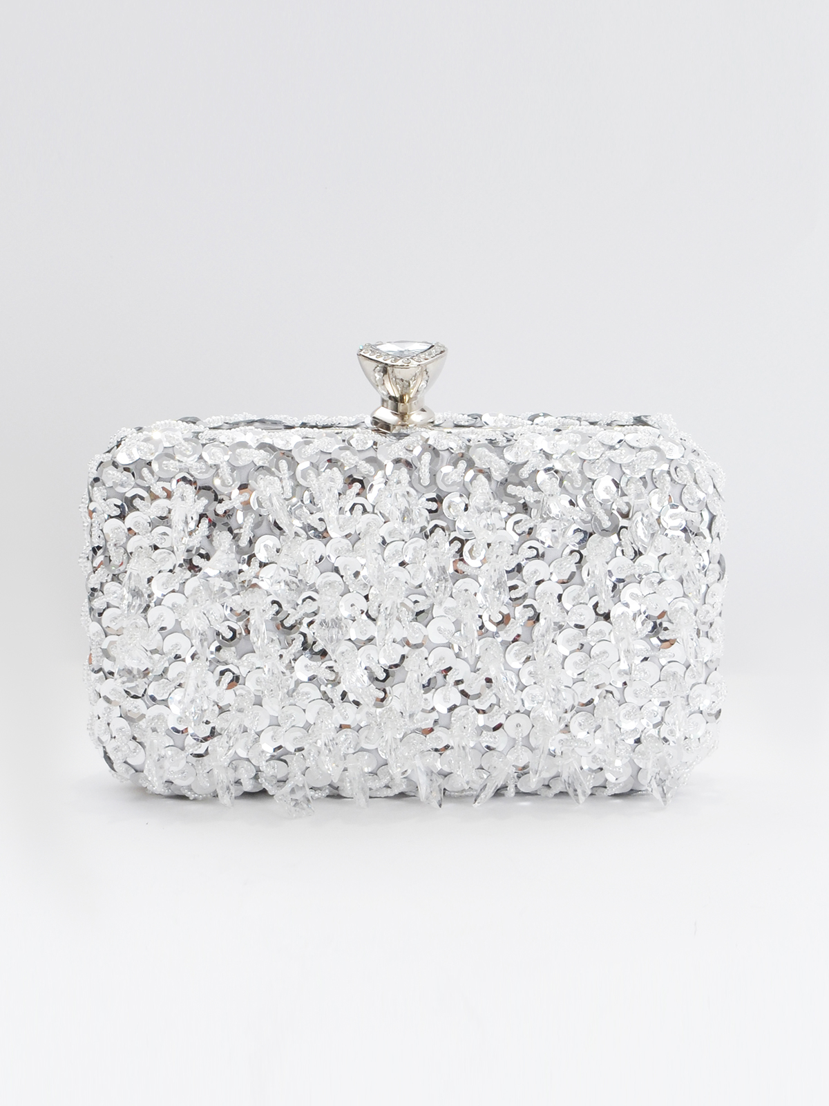 Τσάντα φάκελος με χάντρες & κούμπωμα με κόσμημα φωτογραφία