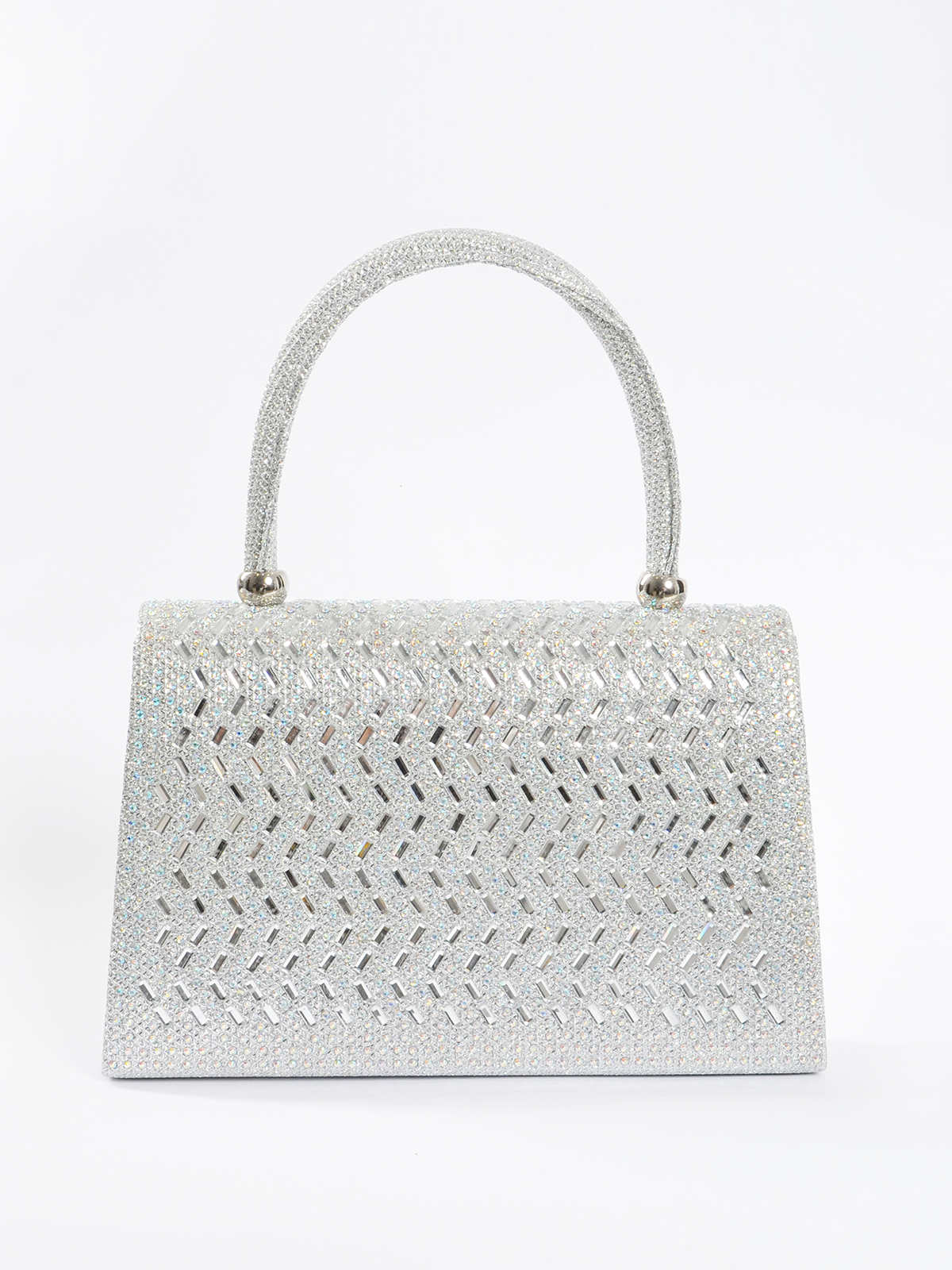 Glitter τσαντάκι χειρός με ανάγλυφο ζιγκ-ζαγκ σχέδιο φωτογραφία