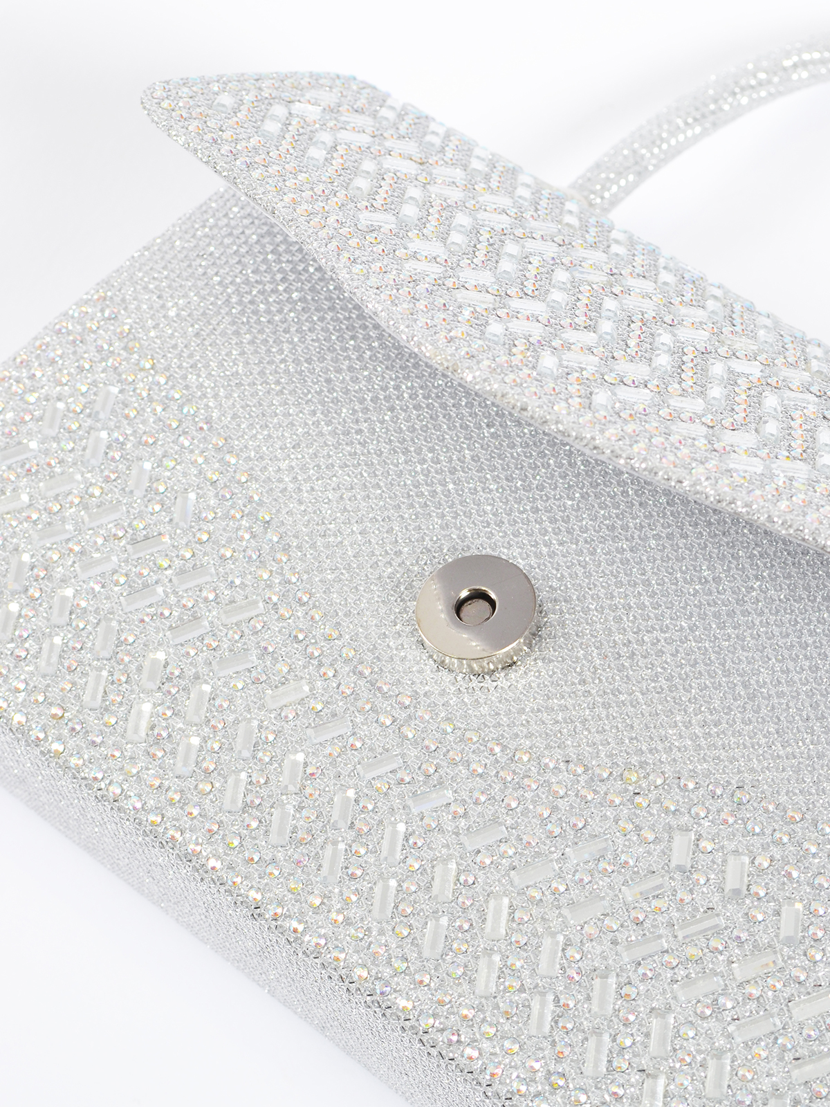 Glitter τσαντάκι χειρός με ανάγλυφο ζιγκ-ζαγκ σχέδιο φωτογραφία