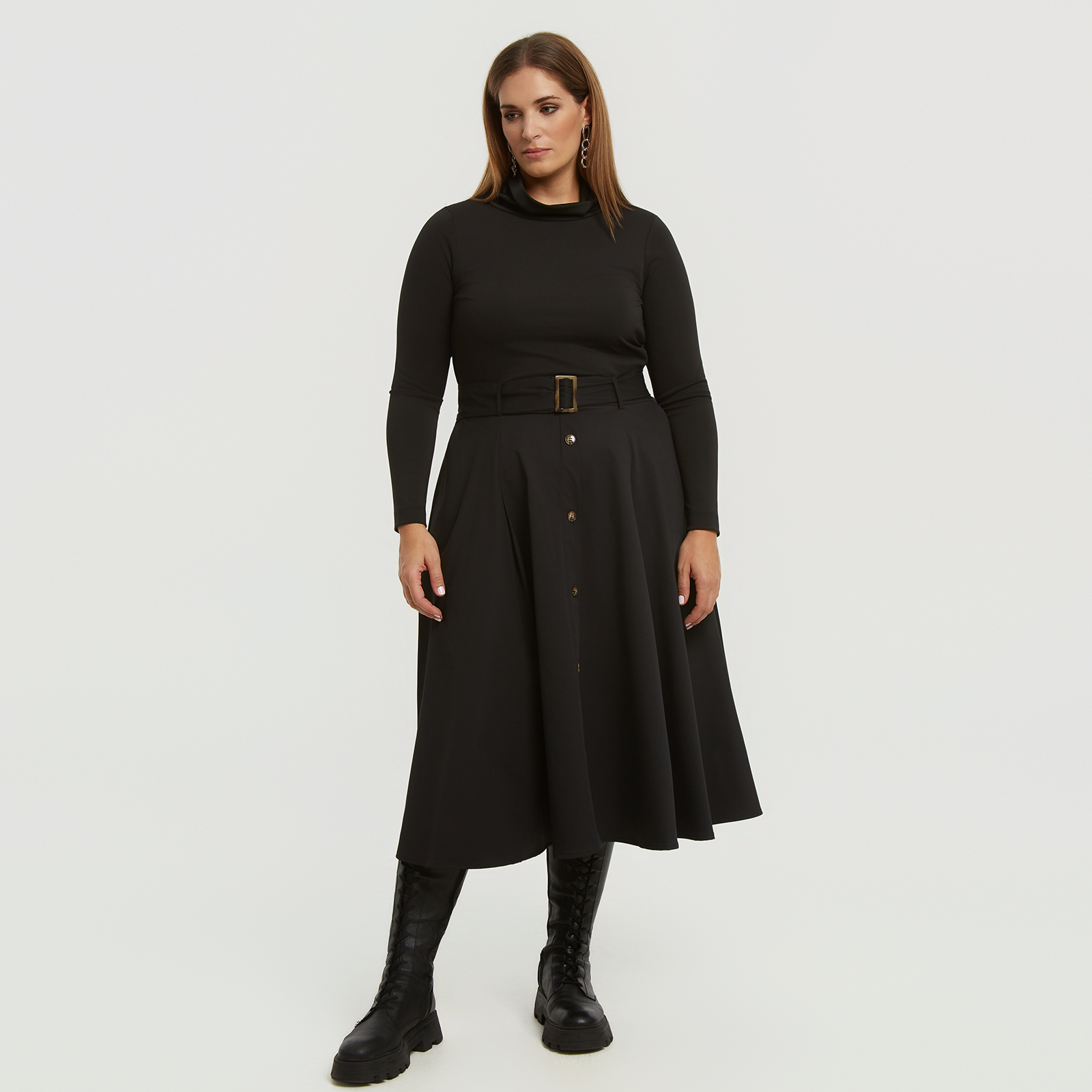 MAT FASHION Φόρεμα ζιβάγκο με ζώνη