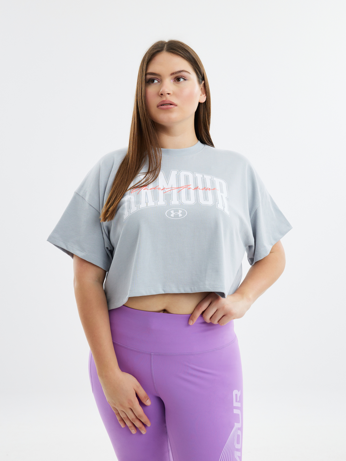 Μπλούζα UA Heavyweight Scripted Wordmark Crop Short Sleeve φωτογραφία