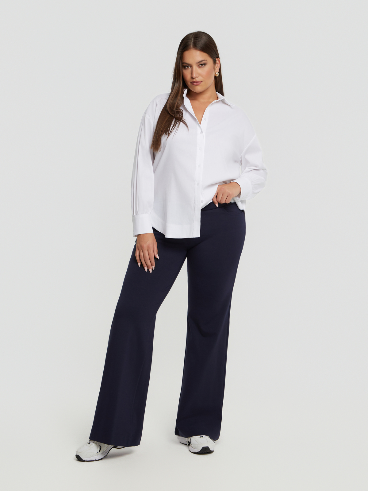 Παντελόνι καμπάνα ελαστικό βισκόζη φωτογραφία