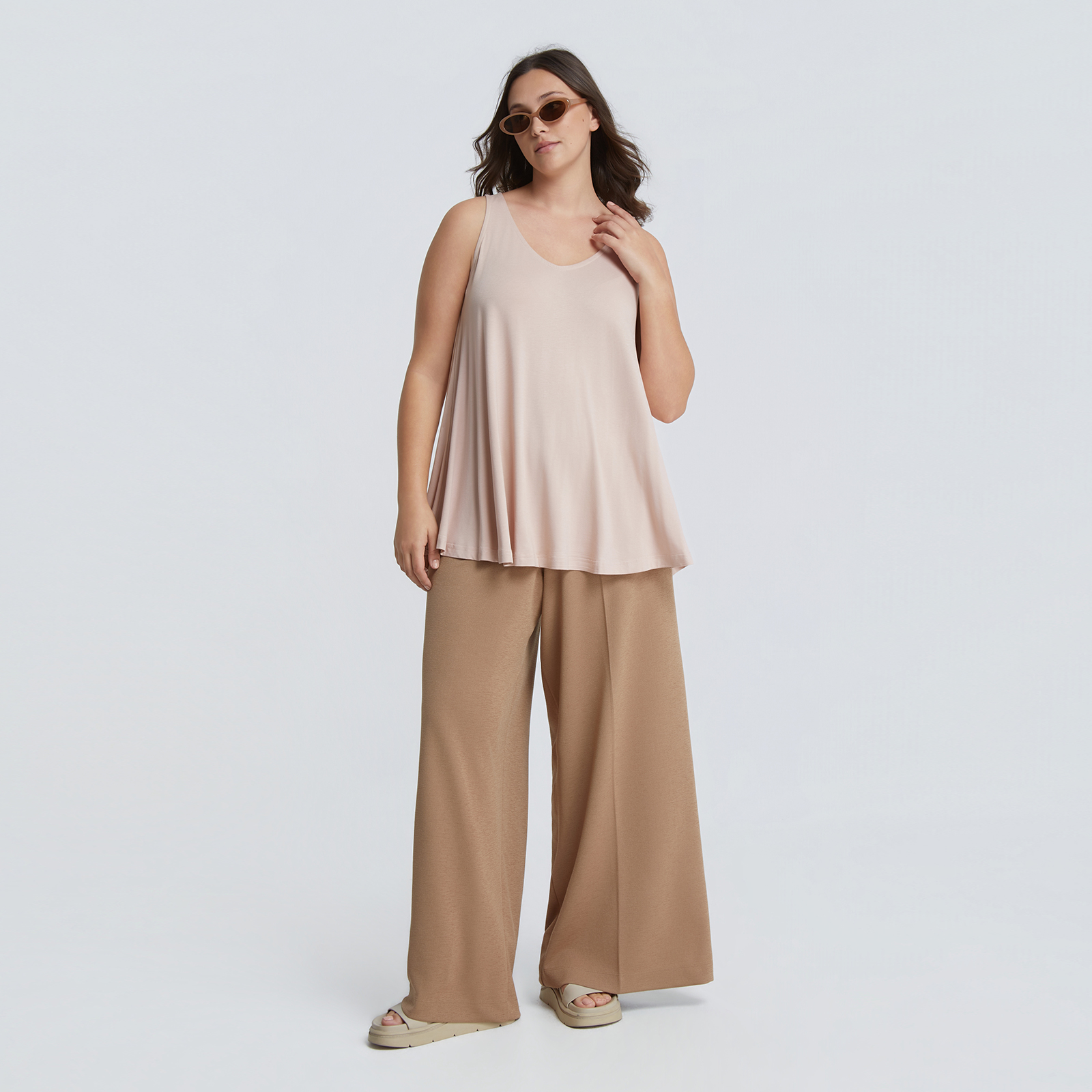 MAT FASHION Basic μπλούζα με στρογγυλάδα