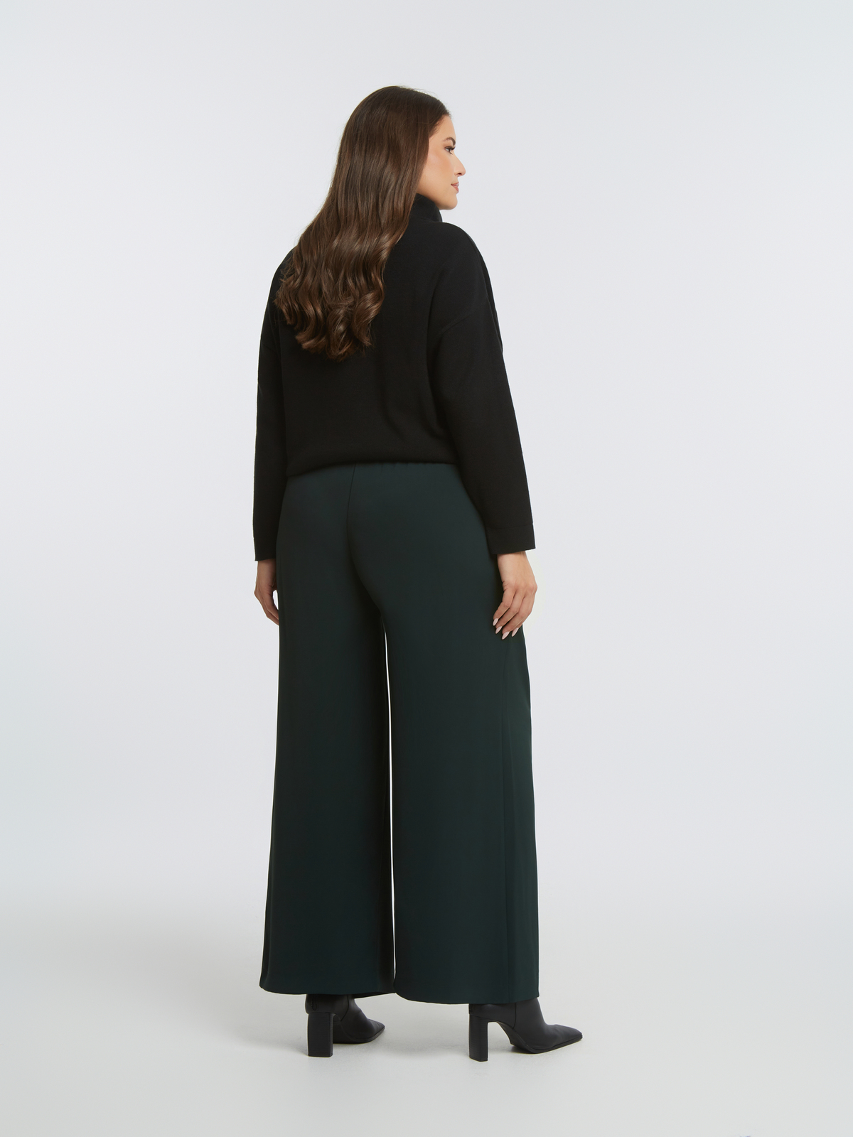 Wide-leg παντελόνι με πιέτες φωτογραφία