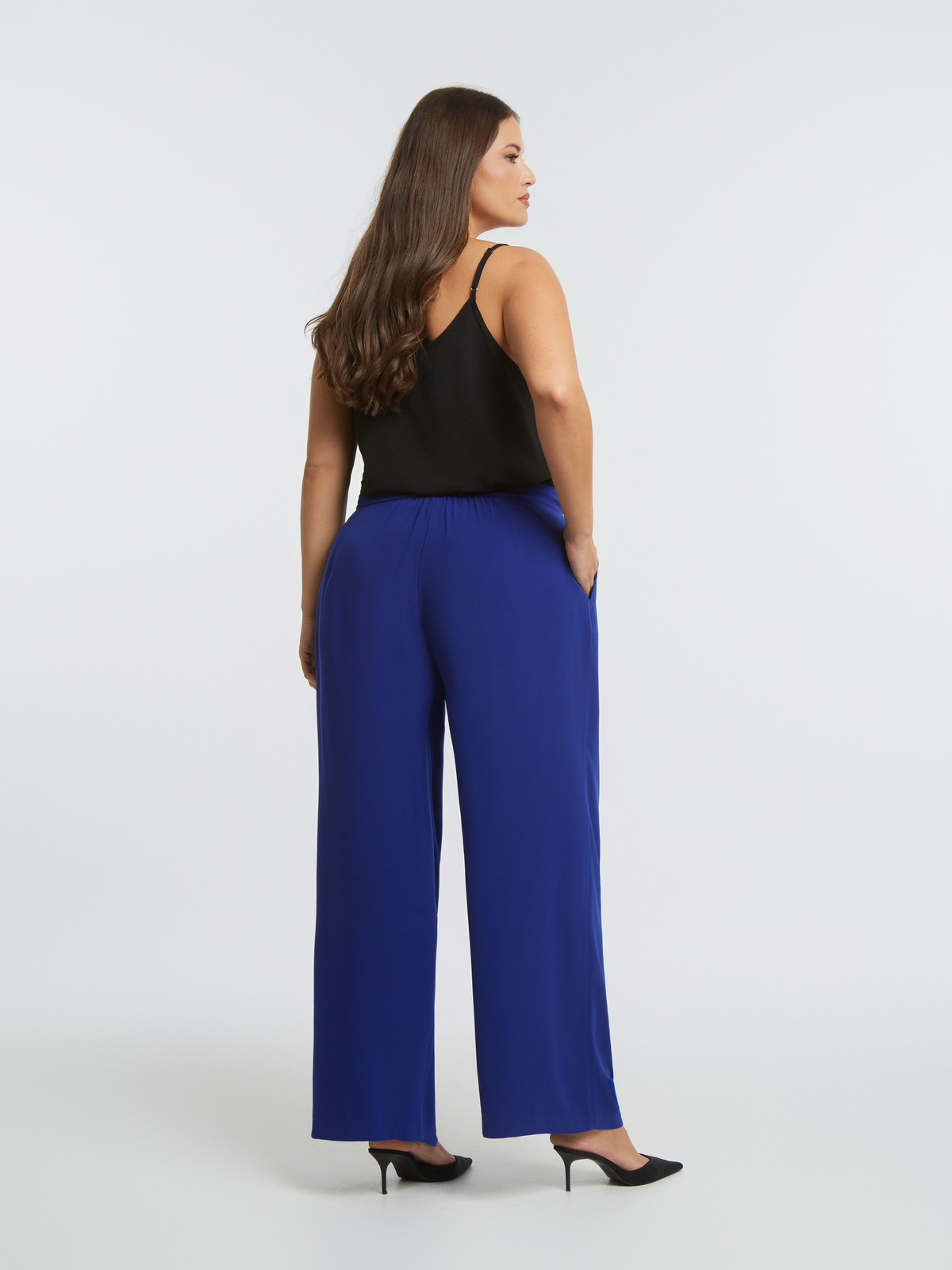 Παντελόνι wide-leg με πιέτες φωτογραφία