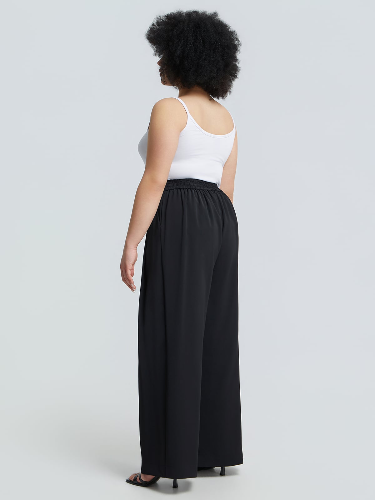 Wide-leg παντελόνι με πιέτες φωτογραφία