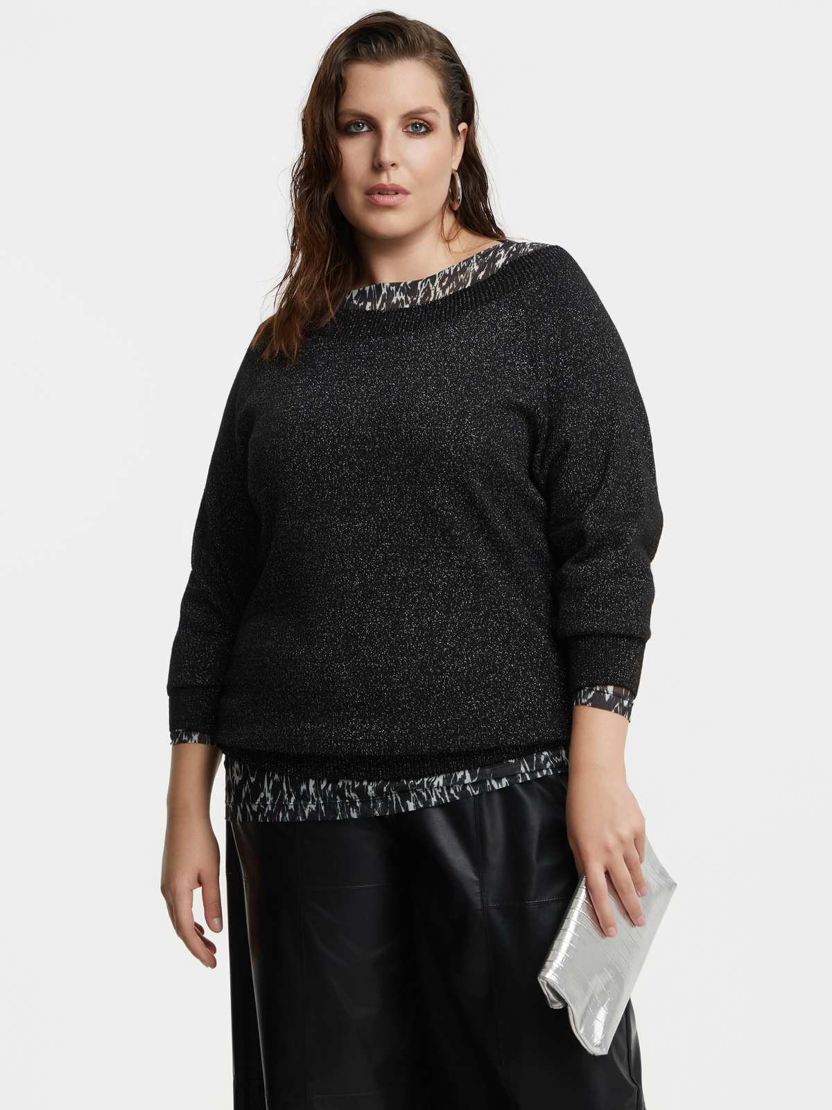 Μπλούζα πλεκτή χαμόγελο με μαλλί φωτογραφία