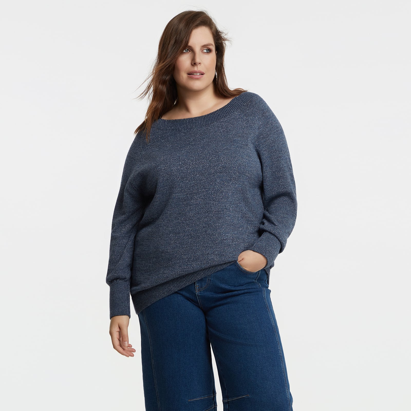 MAT FASHION Μπλούζα πλεκτή χαμόγελο με μαλλί