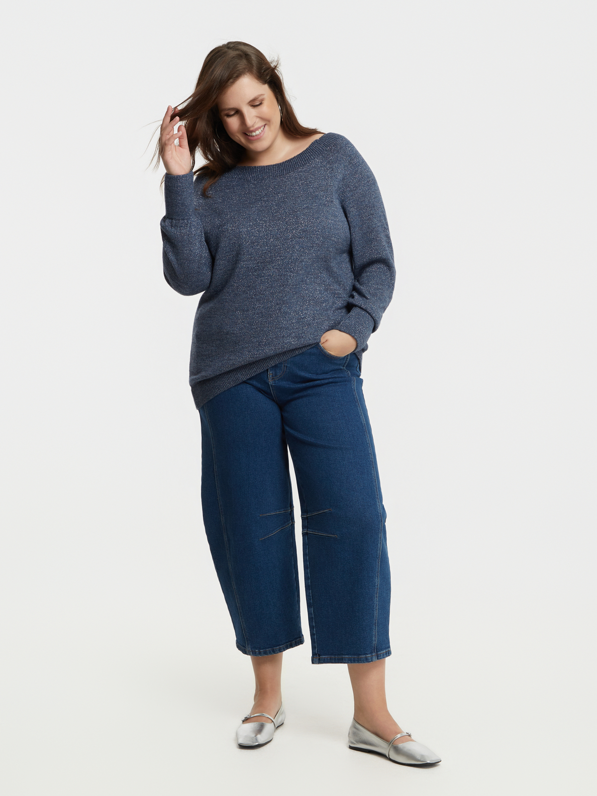 Μπλούζα πλεκτή χαμόγελο με μαλλί φωτογραφία