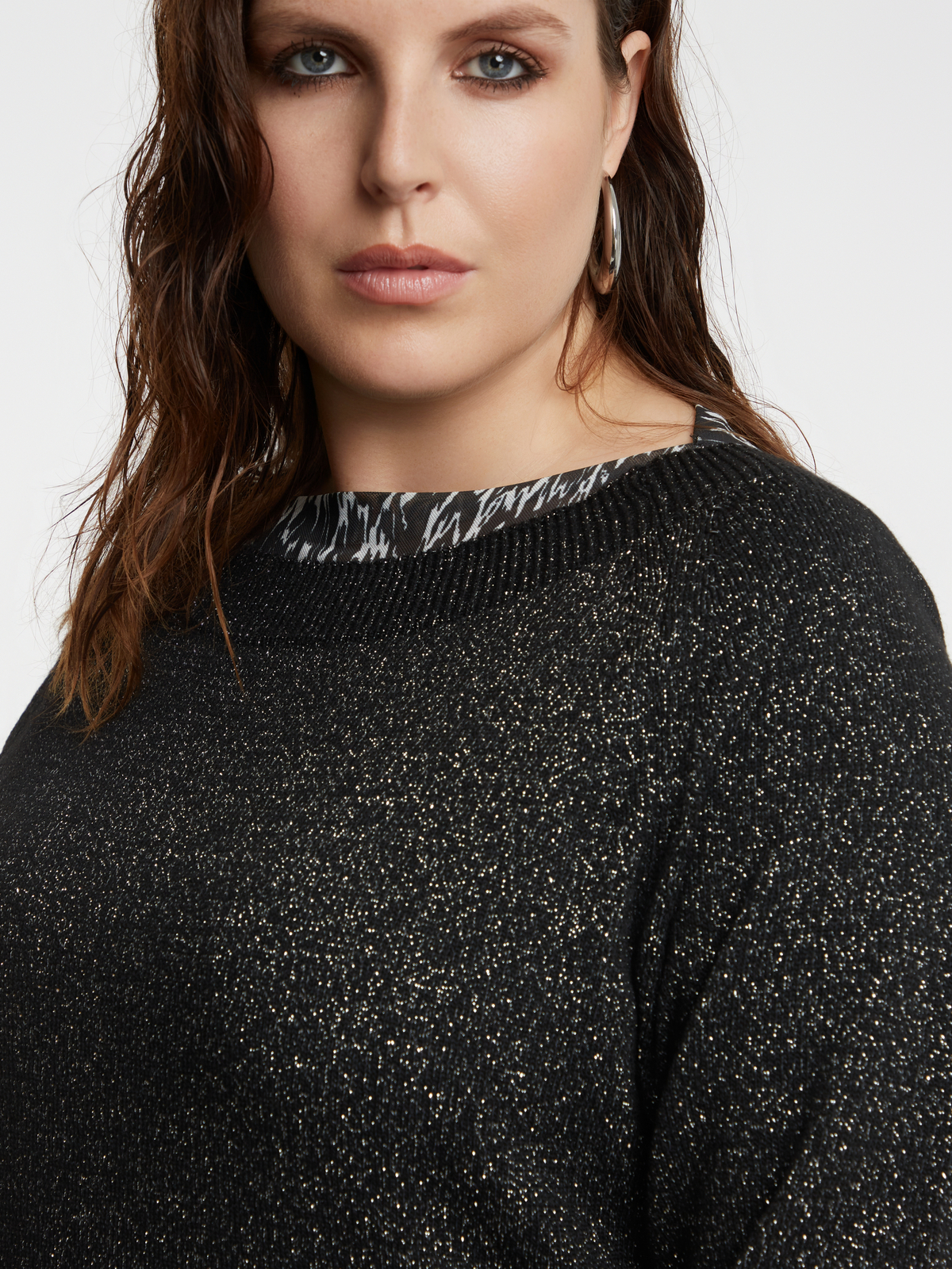 Μπλούζα πλεκτή χαμόγελο με μαλλί φωτογραφία