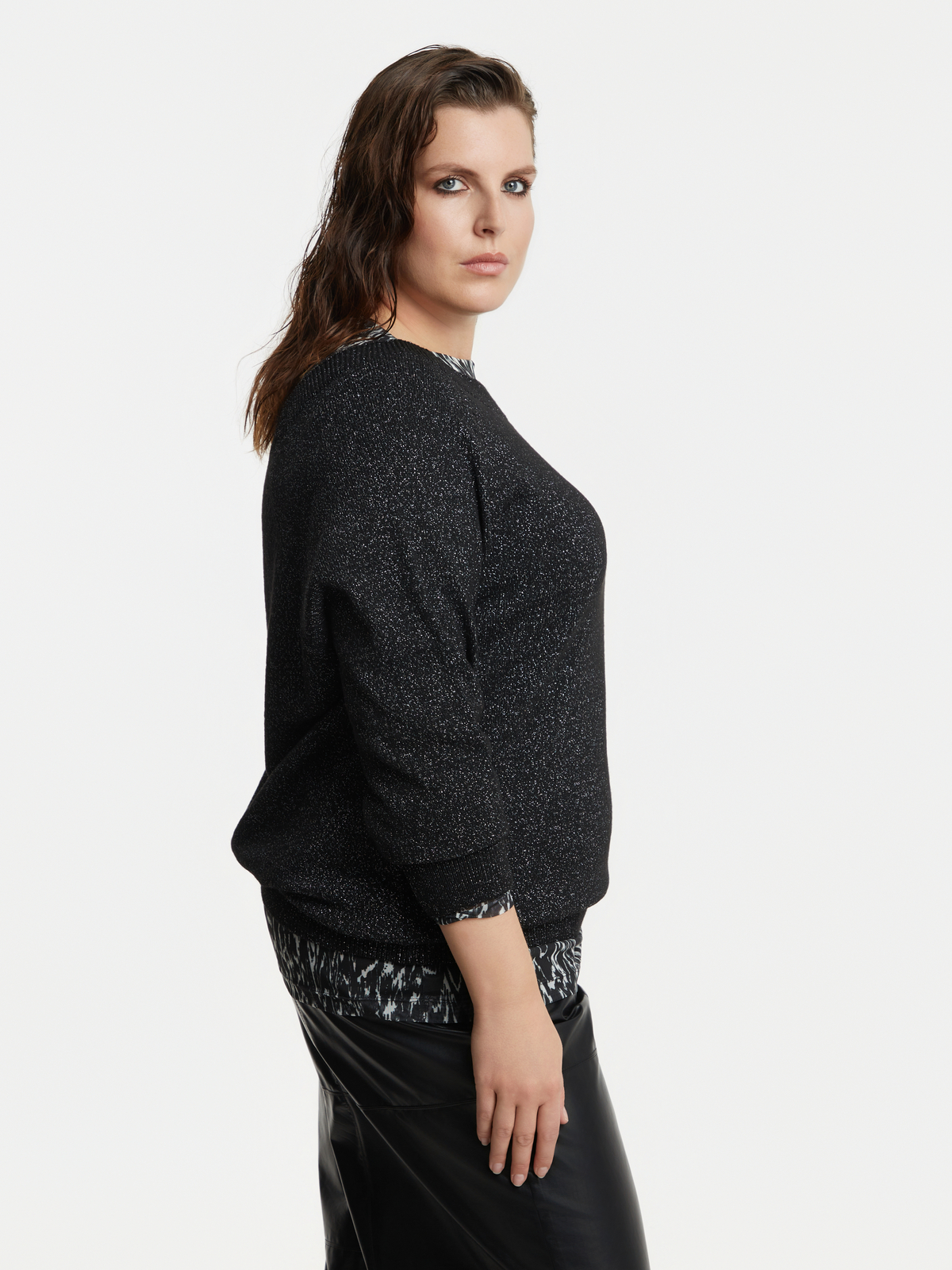 Μπλούζα πλεκτή χαμόγελο με μαλλί φωτογραφία