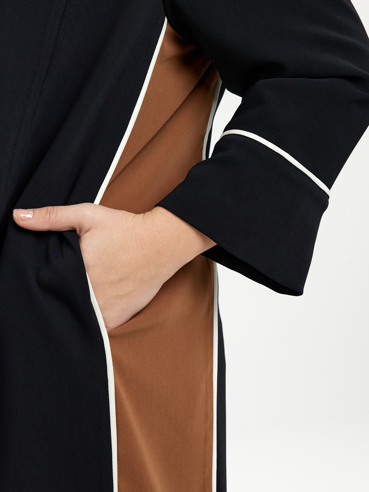 Ζακέτα σακάκι με color-block πλαϊνή φάσα φωτογραφία