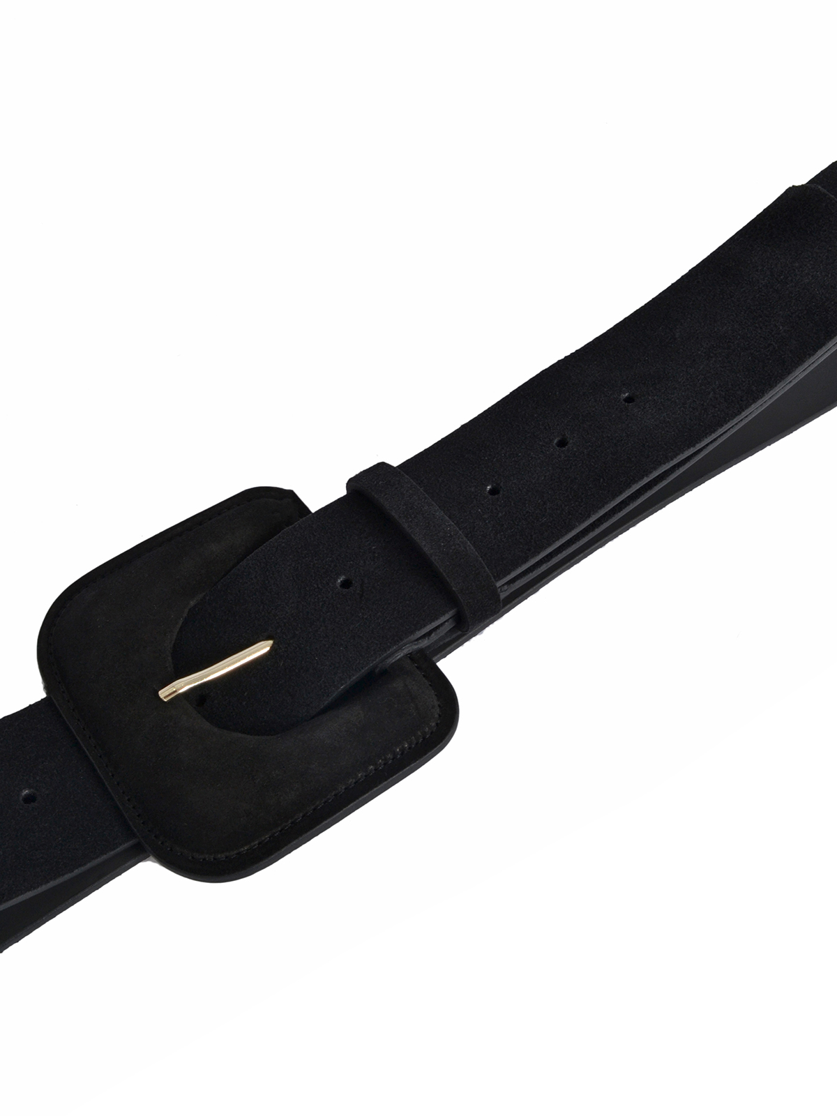 Δερμάτινη σουέντ ζώνη με καλυμμένη αγκράφα φωτογραφία