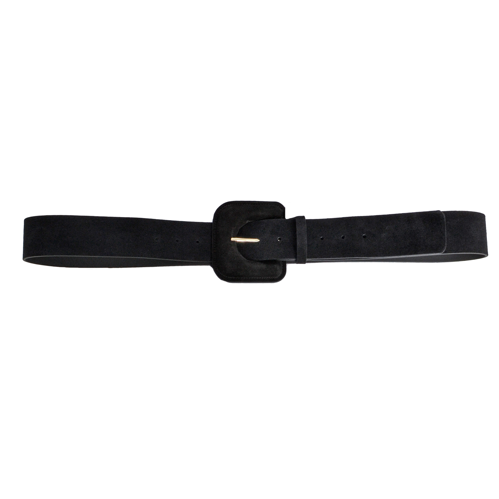 MAT FASHION Δερμάτινη σουέντ ζώνη με καλυμμένη αγκράφα