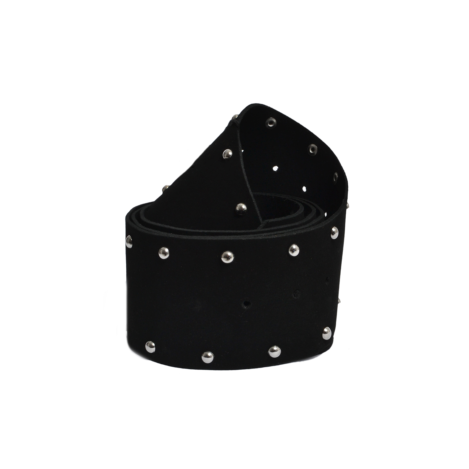 Suede leather studded belt