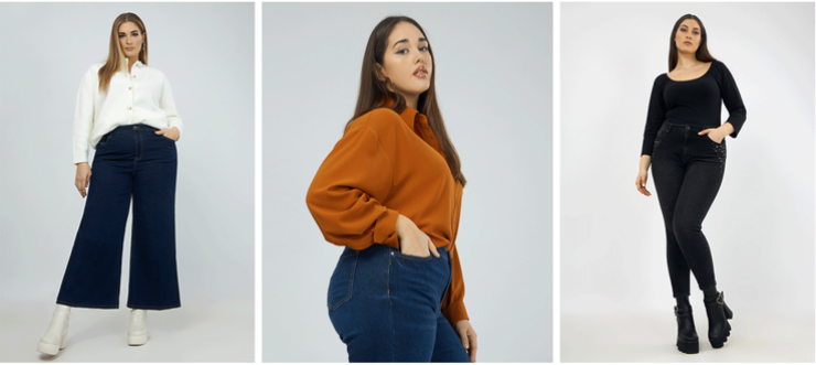 denim outfits από τη νέα συλλογή της mat fashion
