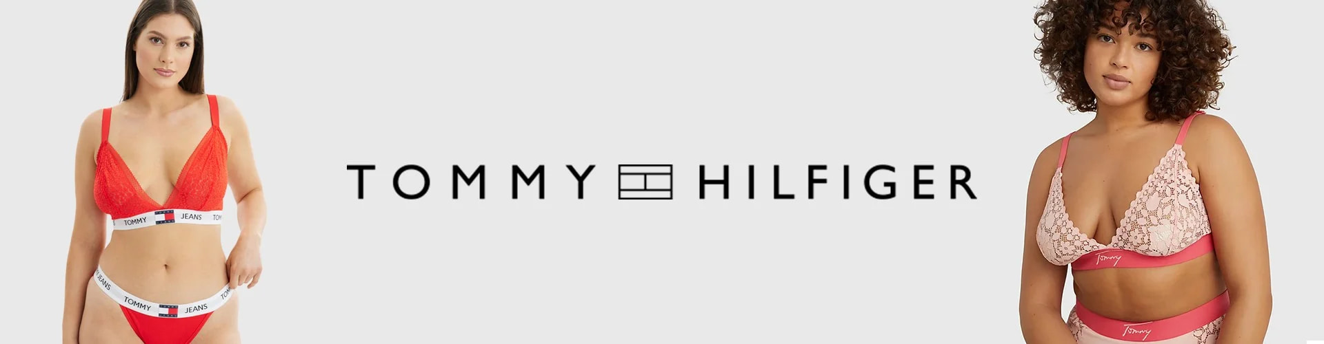 2 μοντέλα με Tommy Hilfiger plus size εσώρουχα από το mat fashion