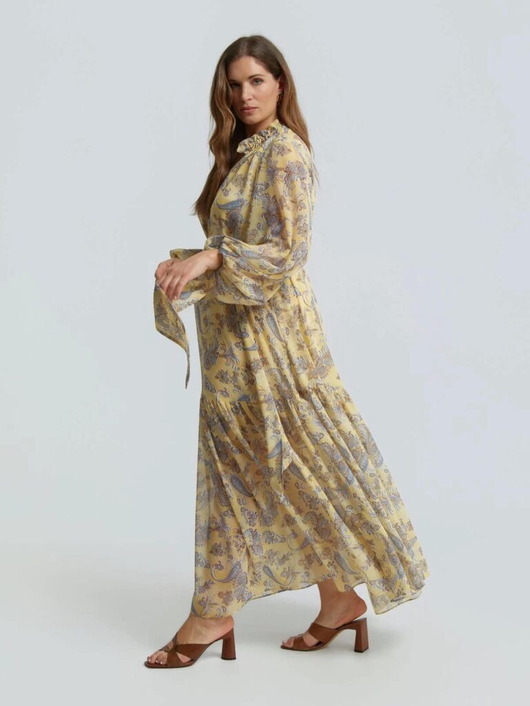 Maxi φόρεμα με paisley σχέδιο