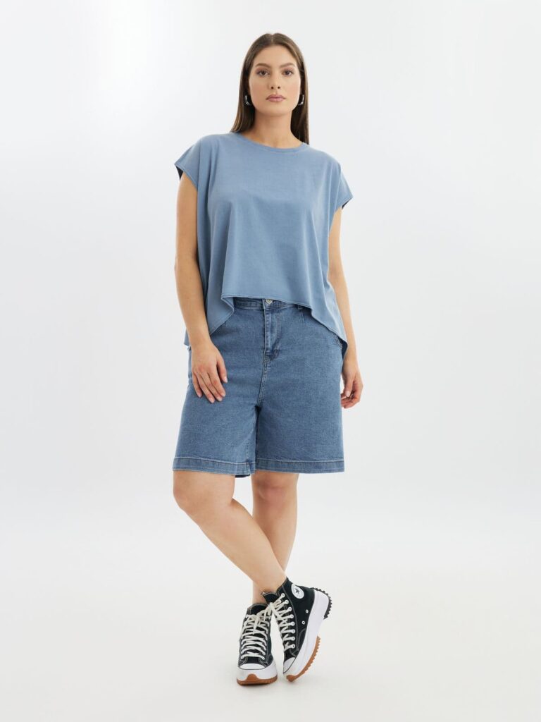 Βερμούδα τζιν wide leg